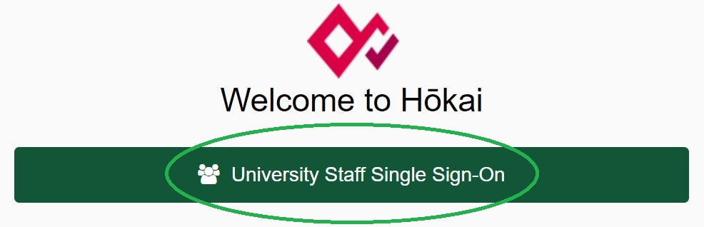 Screenshot of the single sign on button on the Hōkai login screen