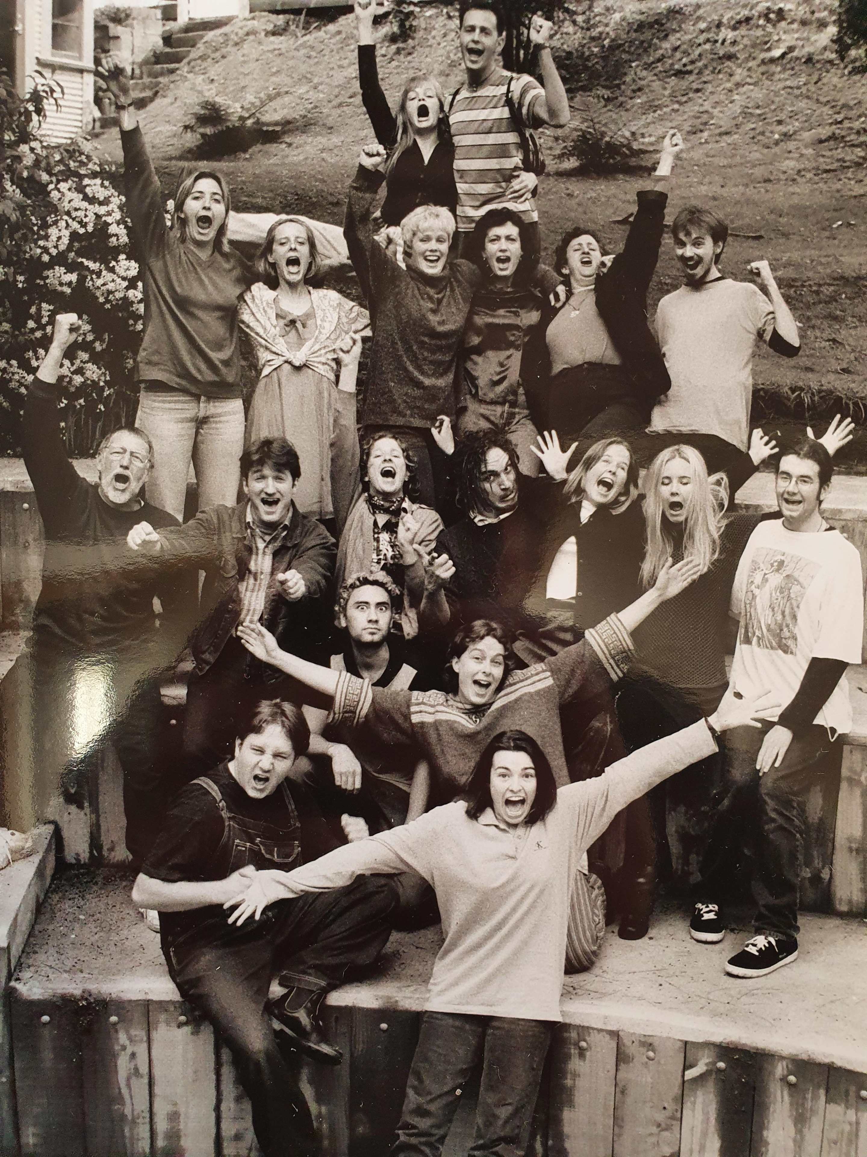 From the archive: Phil and one of his Theatre cohorts (students pictured include Taika Waititi, Laura Hill)