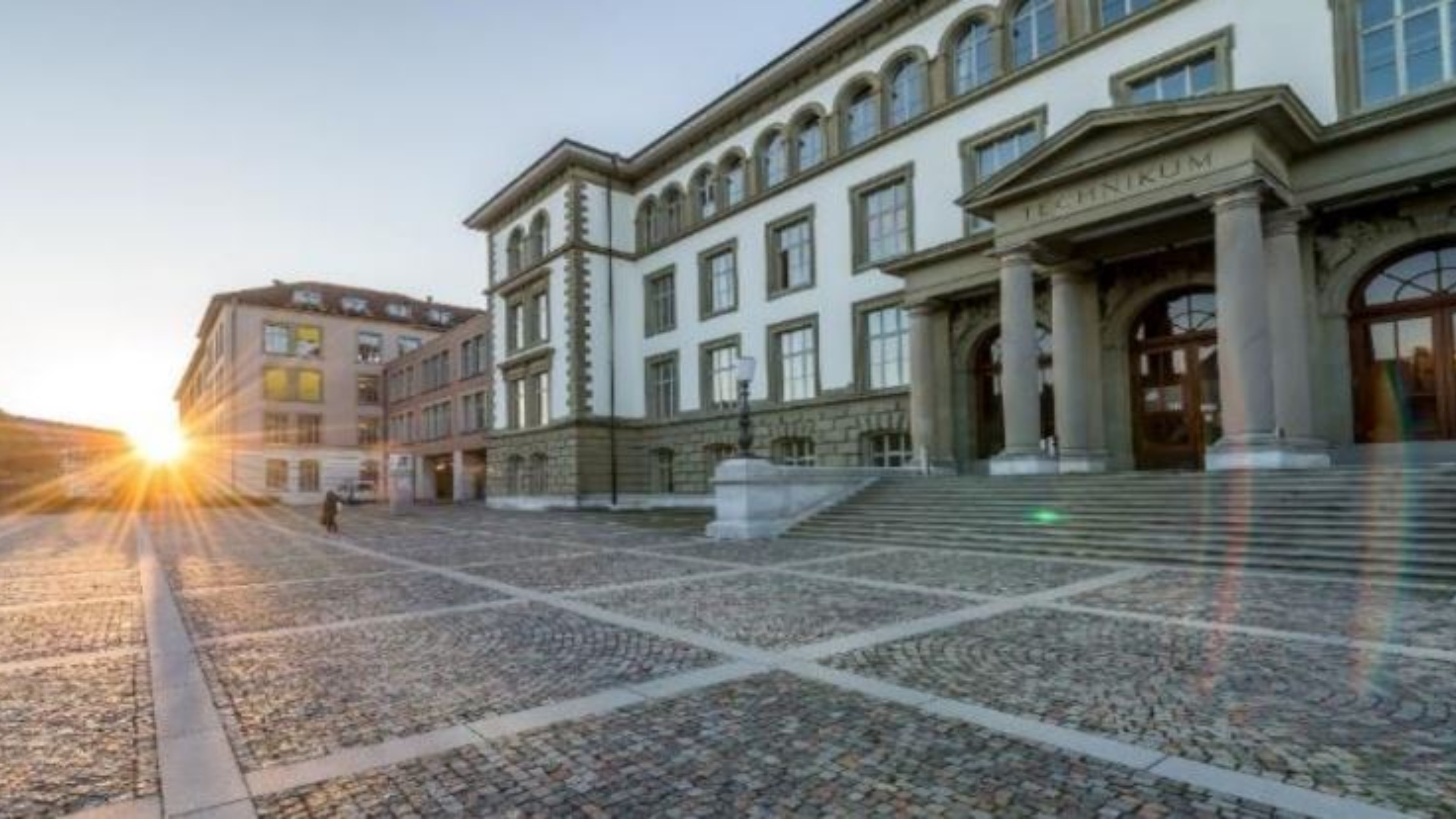 A European university building and plaza