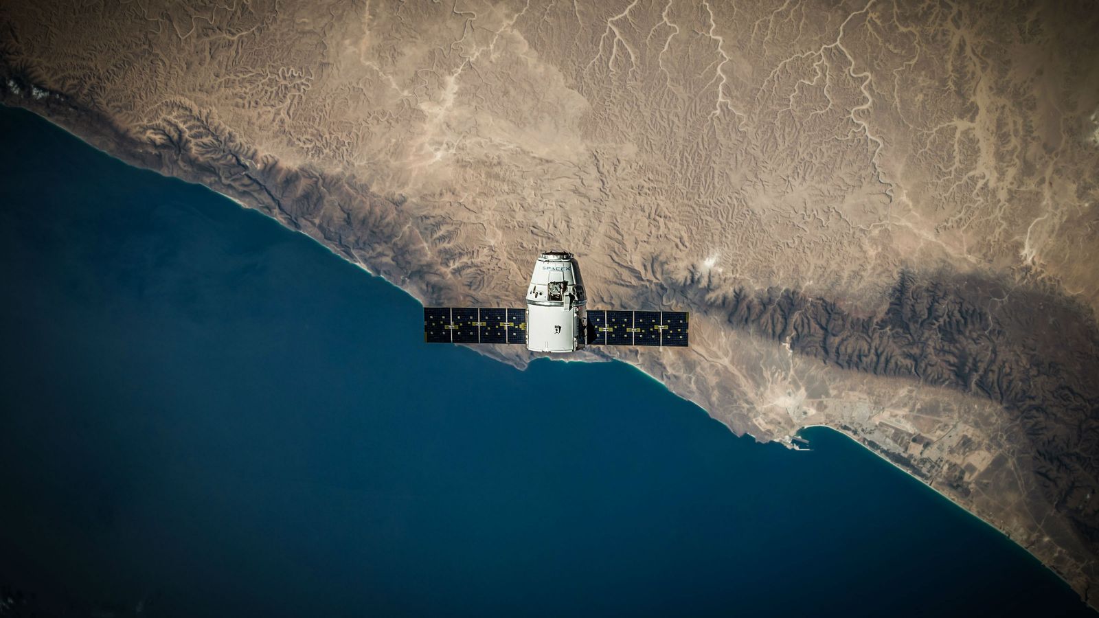 Satellite over coastline - Photo: SpaceX.