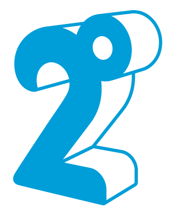 Blue logo of 2degrees