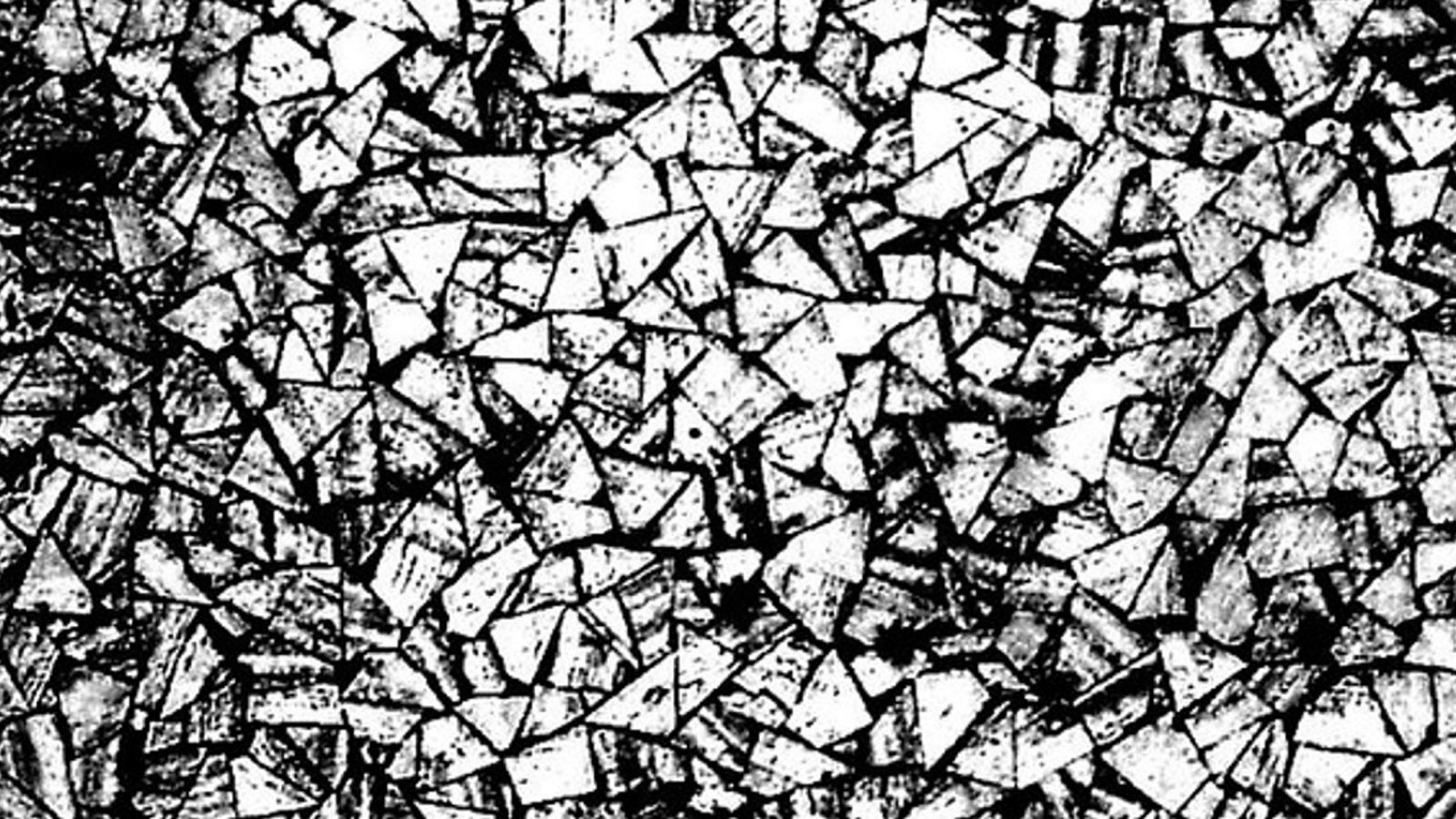 Abstract monochrome image of sharp mosaic shapes