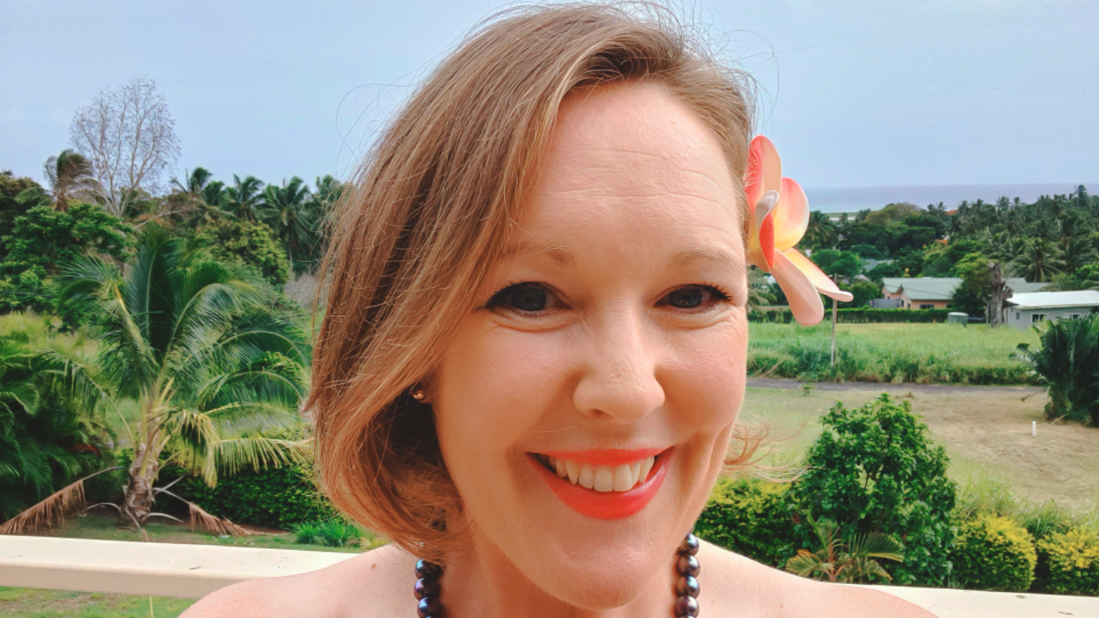 Louise Yarrall at home in the Cook Islands