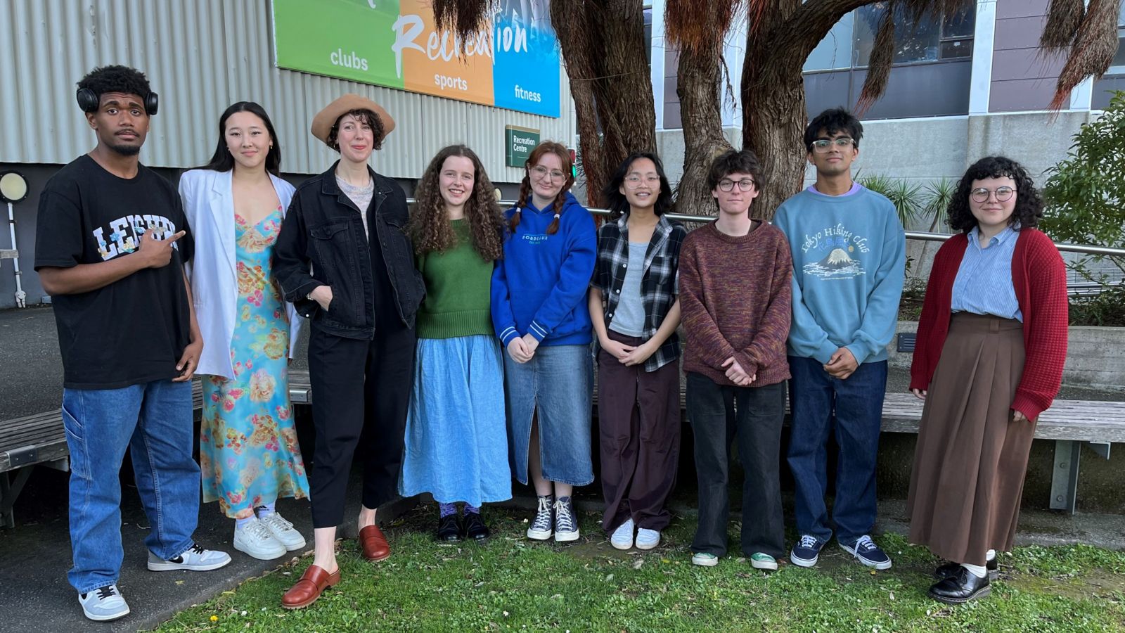 2024 Poetry Masterclass participants and convenors outside the IIML.