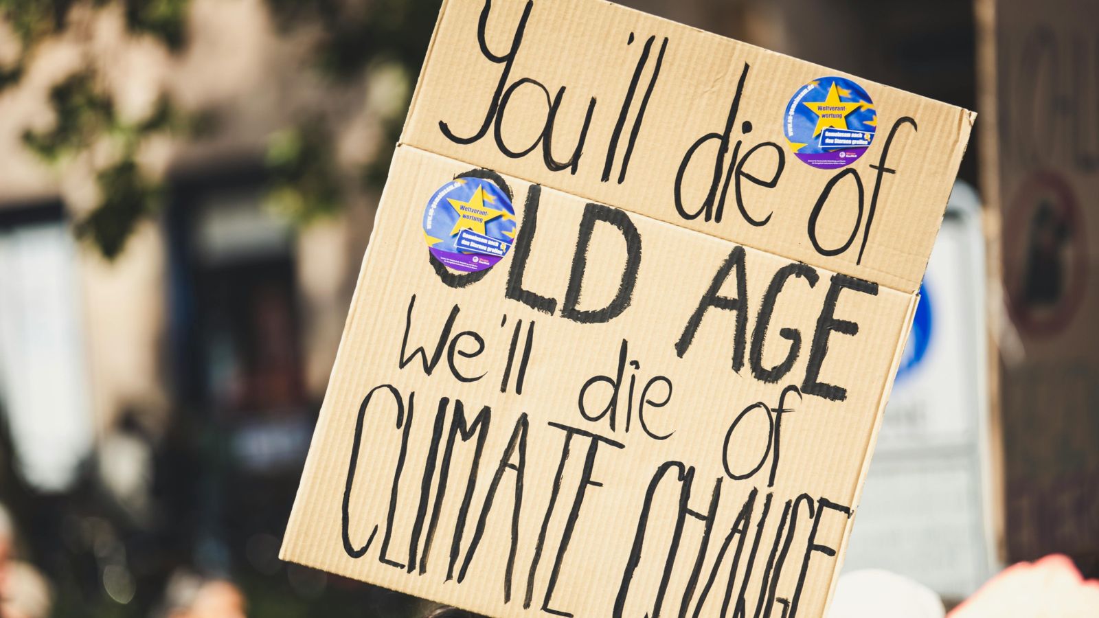 Climate change protest