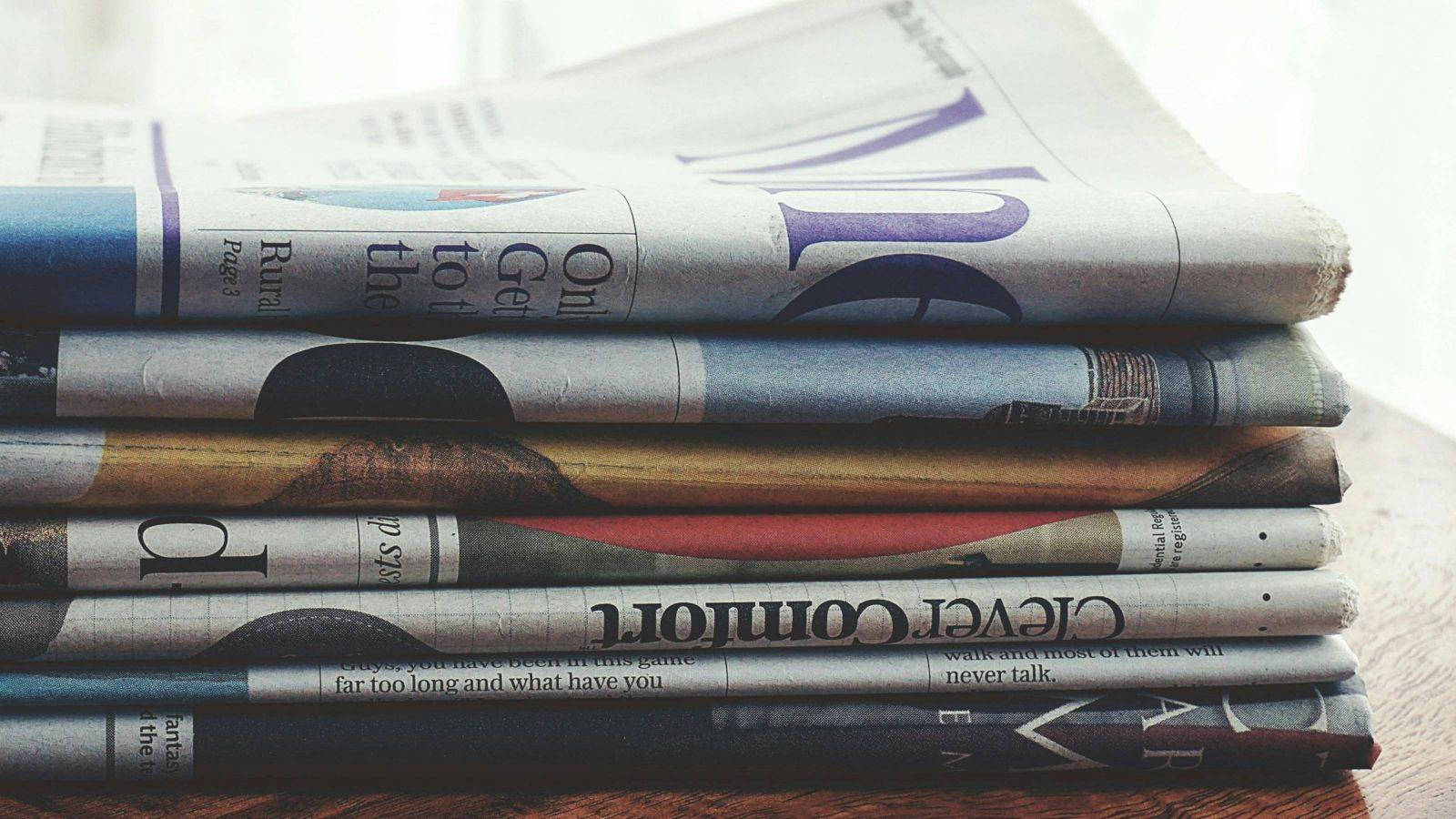 Stack of newspapers