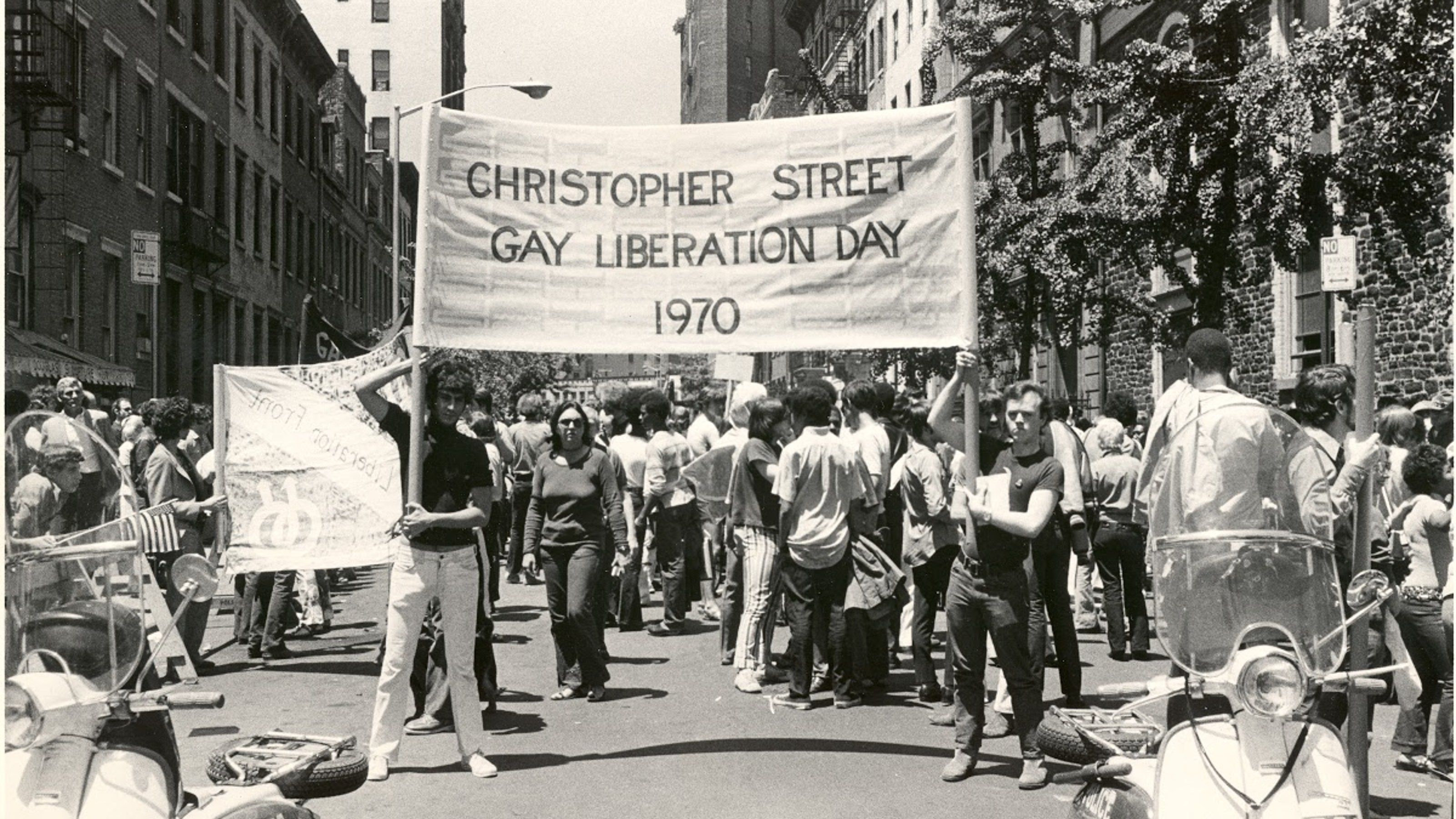 Photo from 1970 depicting the Christopher Street pride march