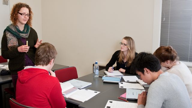 group of students sitting in a room